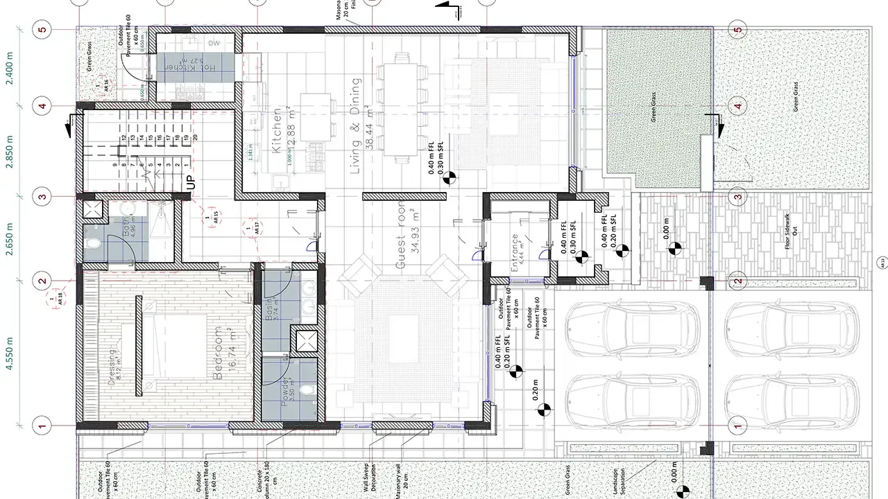 Architectural blueprint or plan input